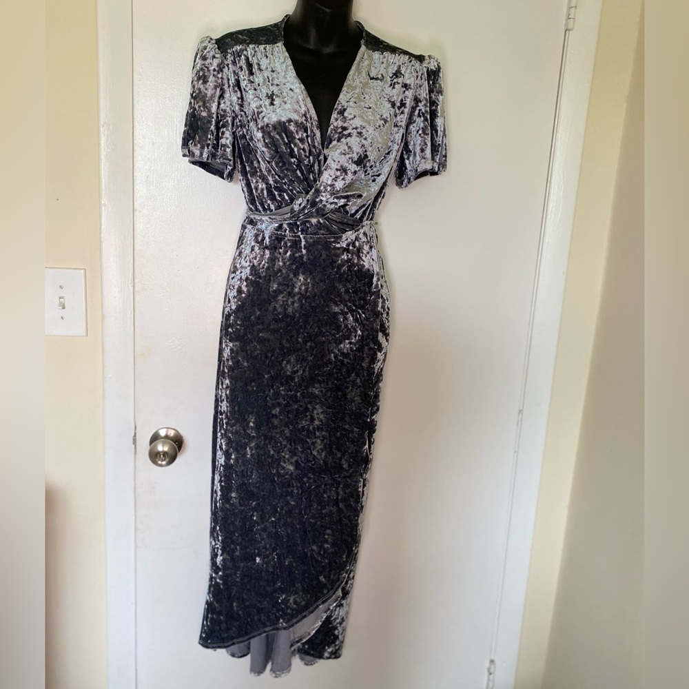 xhilaration  Velvet  Maxi Wrap Dress size M